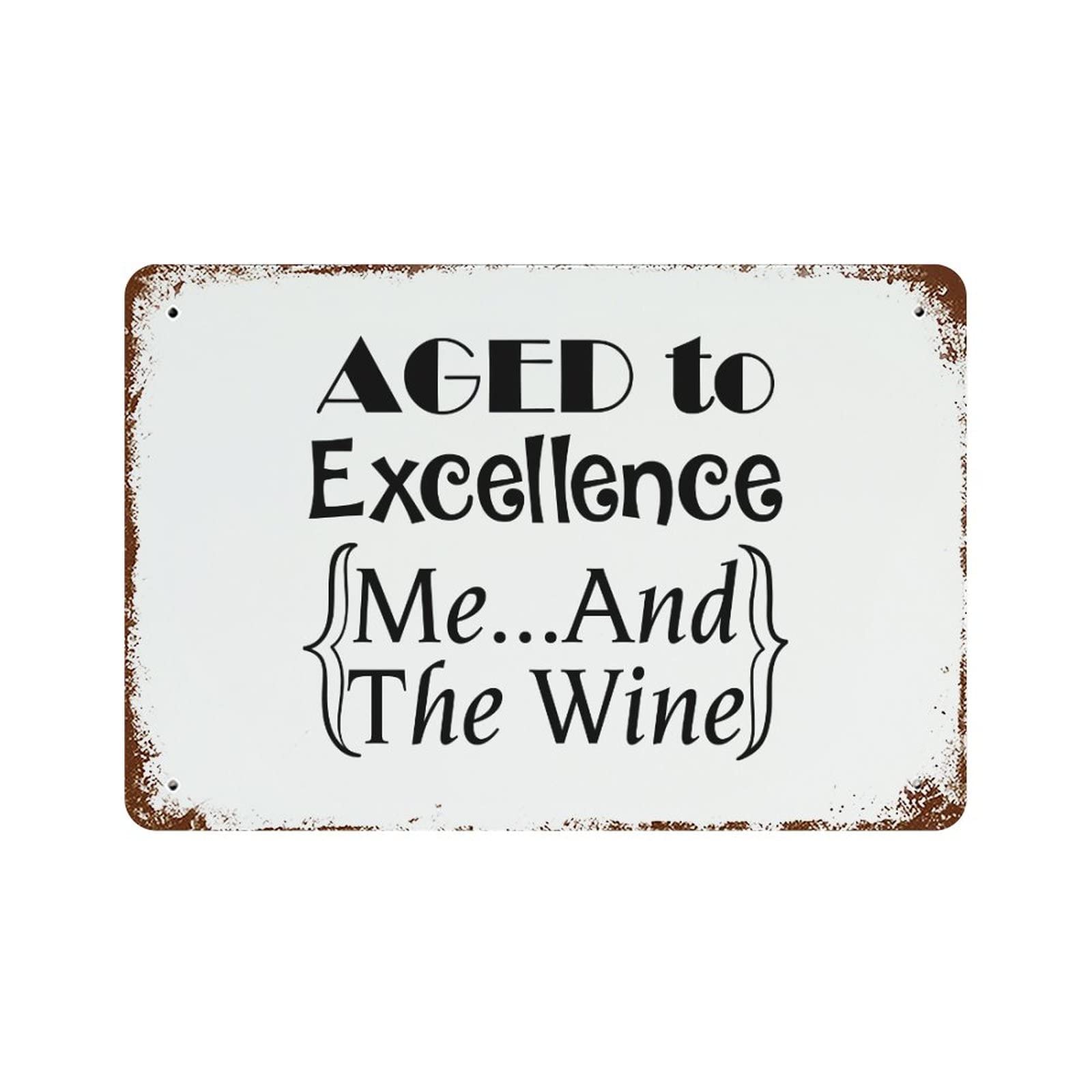 Plaque en aluminium rétro « Aged to Excellence » de qualité supérieure 30,5 x 45,7 cm
