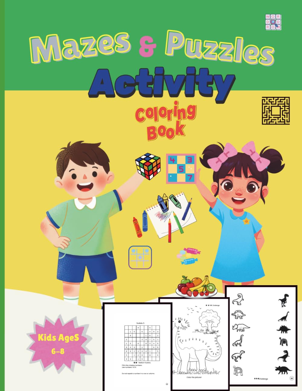 Mazes & Puzzles Activity Coloring Book: A Screen-Free Activity Workbook to Boost Focus, Logic & Creativity
