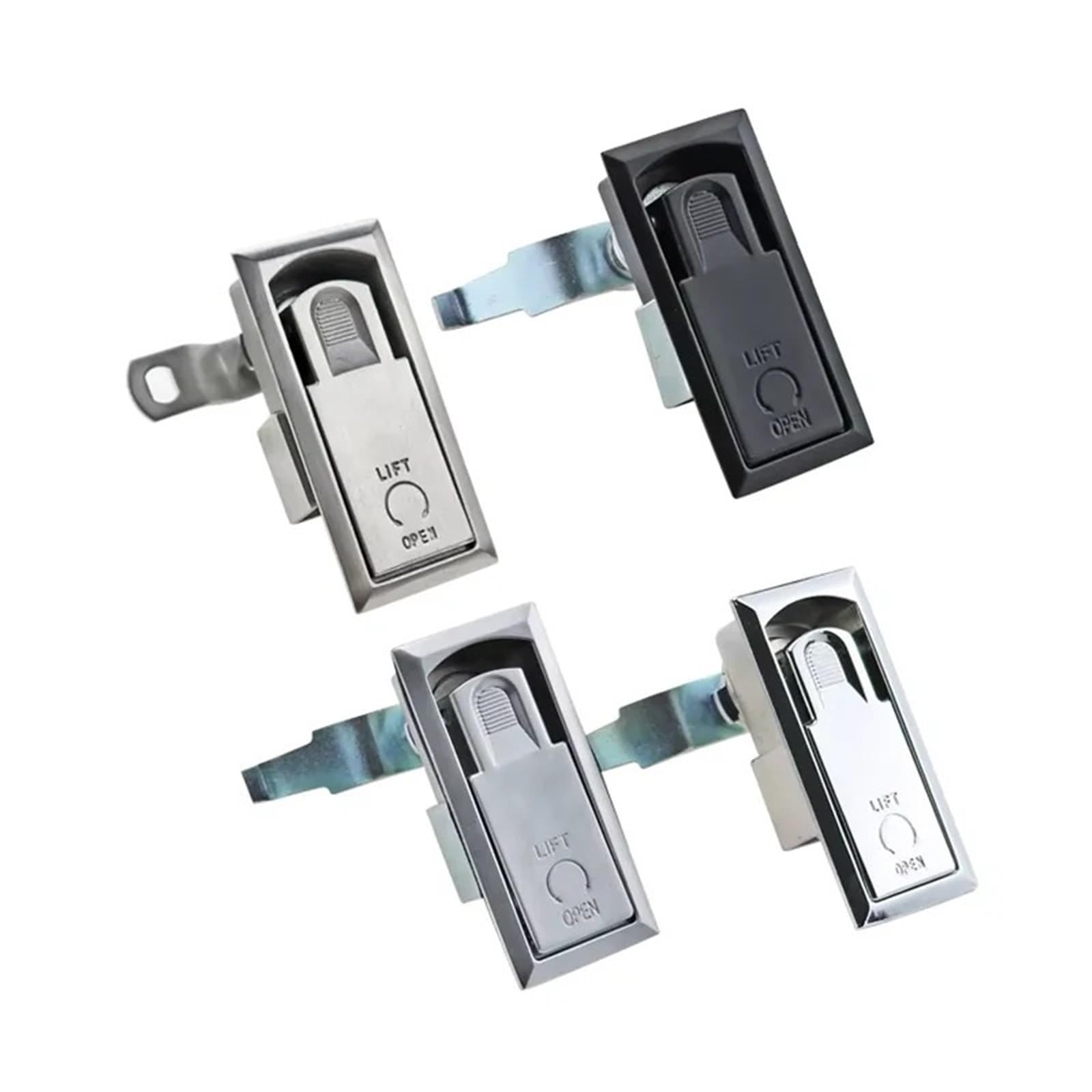 Ntbpeyzvqf Zinc Alloy Chroming Zinc Alloy Lock 304 Stainless Steel Compression Flat Industrial Equipment Cabinet Door Distribution Box 1Pcs(Zinc Alloy Chroming)