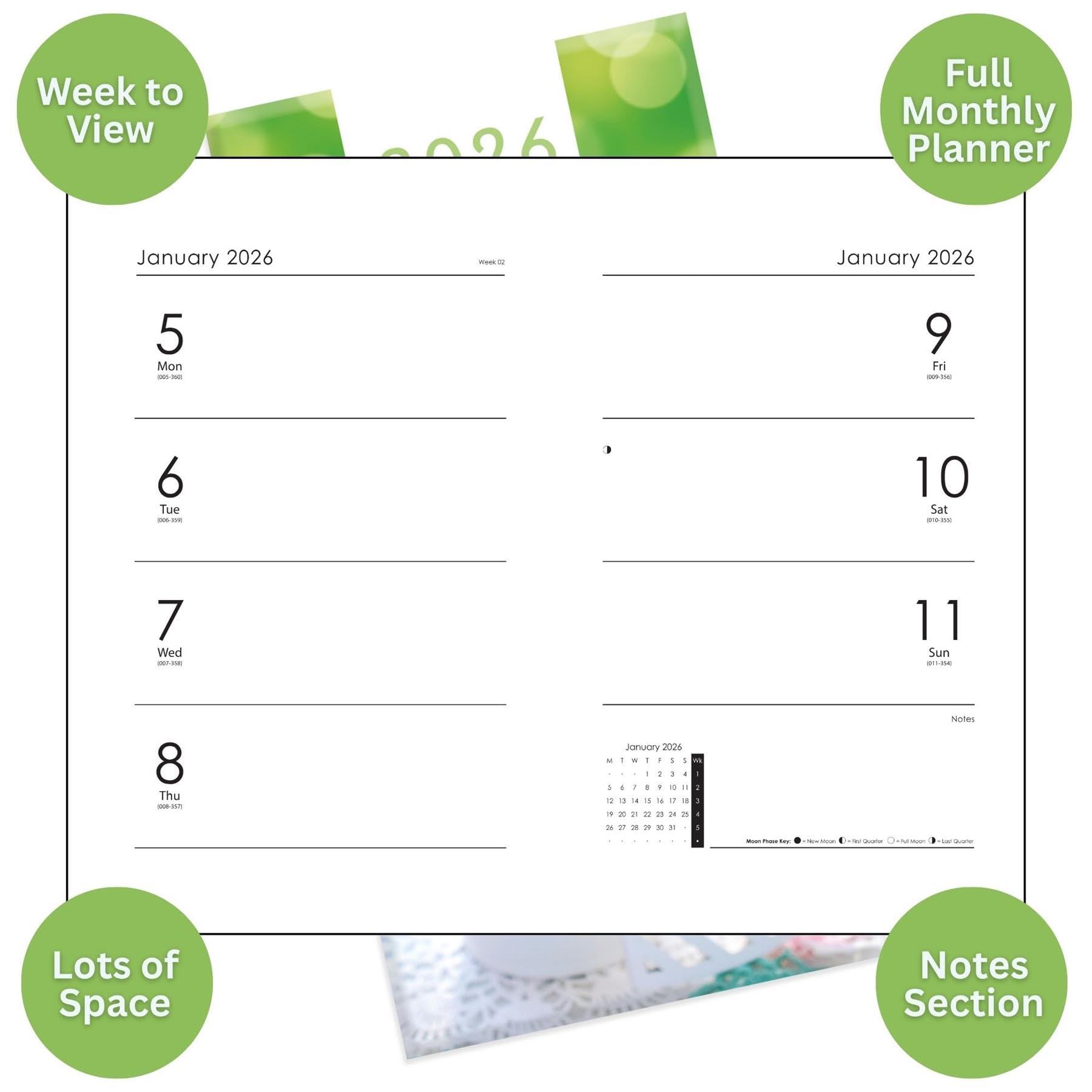 Poetry In Bloom - Midi, Week-to-View, Horizontal - 2023 Diary - Foto 11