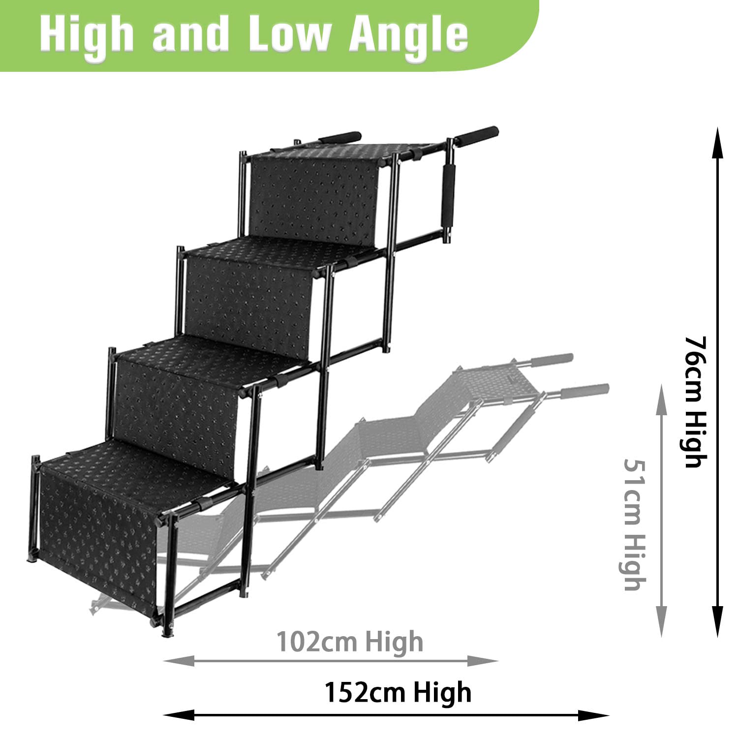 Snagle Paw Dog Ramps for Large Dogs Car, 4/5 Dog Steps for Cars and SUV