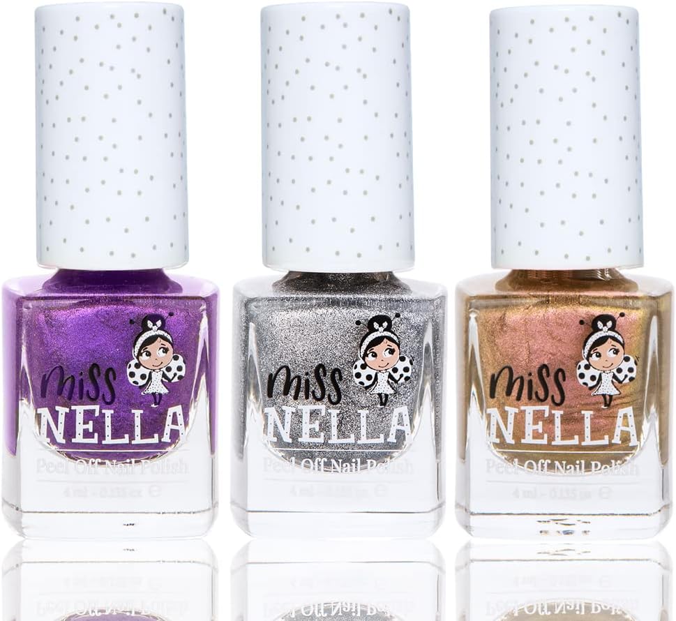 Miss Nella Space And Beyond- Special chrome Kids Nail Polish 3 Pack: Cosmic Cutie (gold) - Image 3