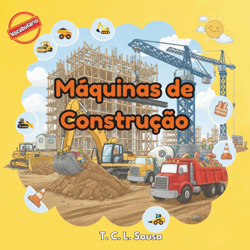 Máquinas de Construção : Livro para aprender novo vocabulário - Série Vocabulário (Vocabulary)