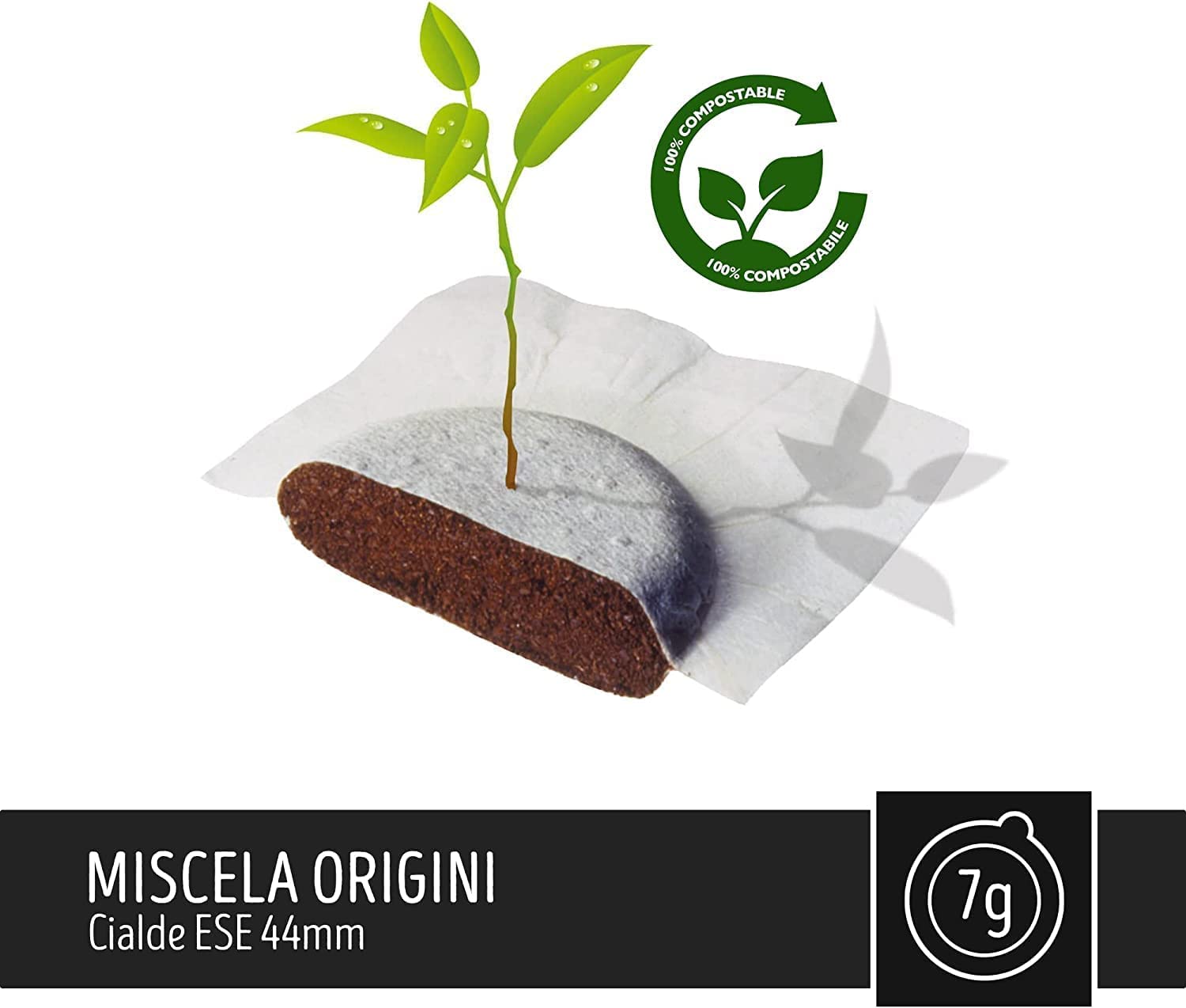 Toraldo - Pastillas de café Blend Origini ESE 44 mm (150 unidades)