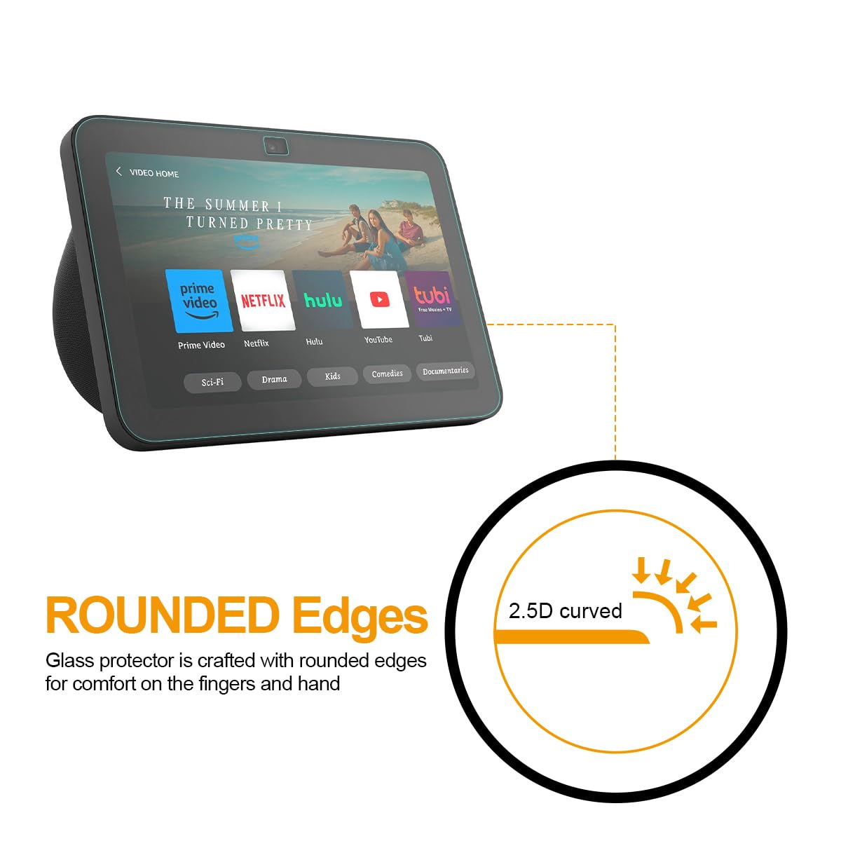 BROTECT AirGlass Matte Pellicola In Vetro Opaca Per Amazon Echo Show 8 2023 5351283
