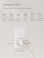 Vista 4 de Enchufe inteligente funciona con Alexa y Google Home Nooie, Smart Alexa Plug Mini Smart Life y Tuya, enchufe de salida inteligente, control de voz