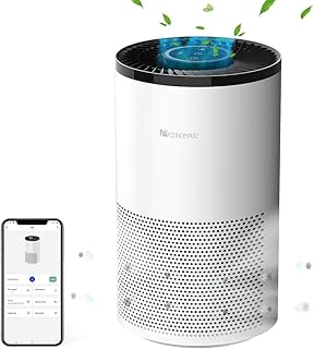 Proscenic A8 Air Purifier, for Home with H13 True HEPA Filter, APP&Alexa&Google Voice Control, Air Cleaner for Smokers All...