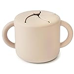 mushie Silicone Snack Cup | Spill Proof Food Container for Toddler and Baby (Shifting Sand)