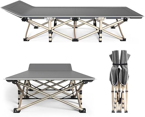 Miniatura 5 de Catre plegable para campamento, cama portátil al aire libre para adultos para dormir de alta resistencia, catres grandes de tamaño matrimonial,