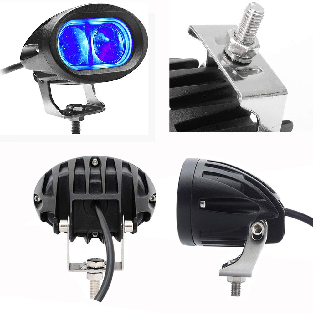 Dinfu Luce blu del carrello elevatore del LED 20W di sicurezza del magazzino della luce 12-80V per la luce del lavoro del trattore del camion offroad LED