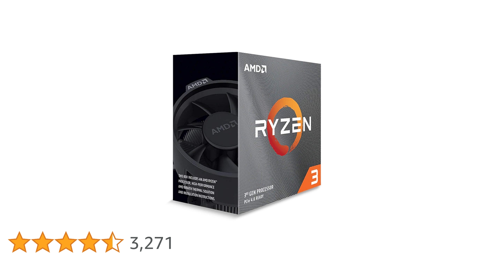 Amazon | AMD Ryzen 3 3100, with Wraith Stealth cooler 3.6GHz