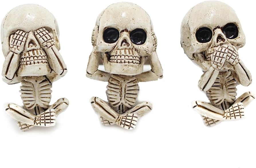 Amazon.co.jp: ルナリ 車用 スカル フィギュア 3個セット クリップ式