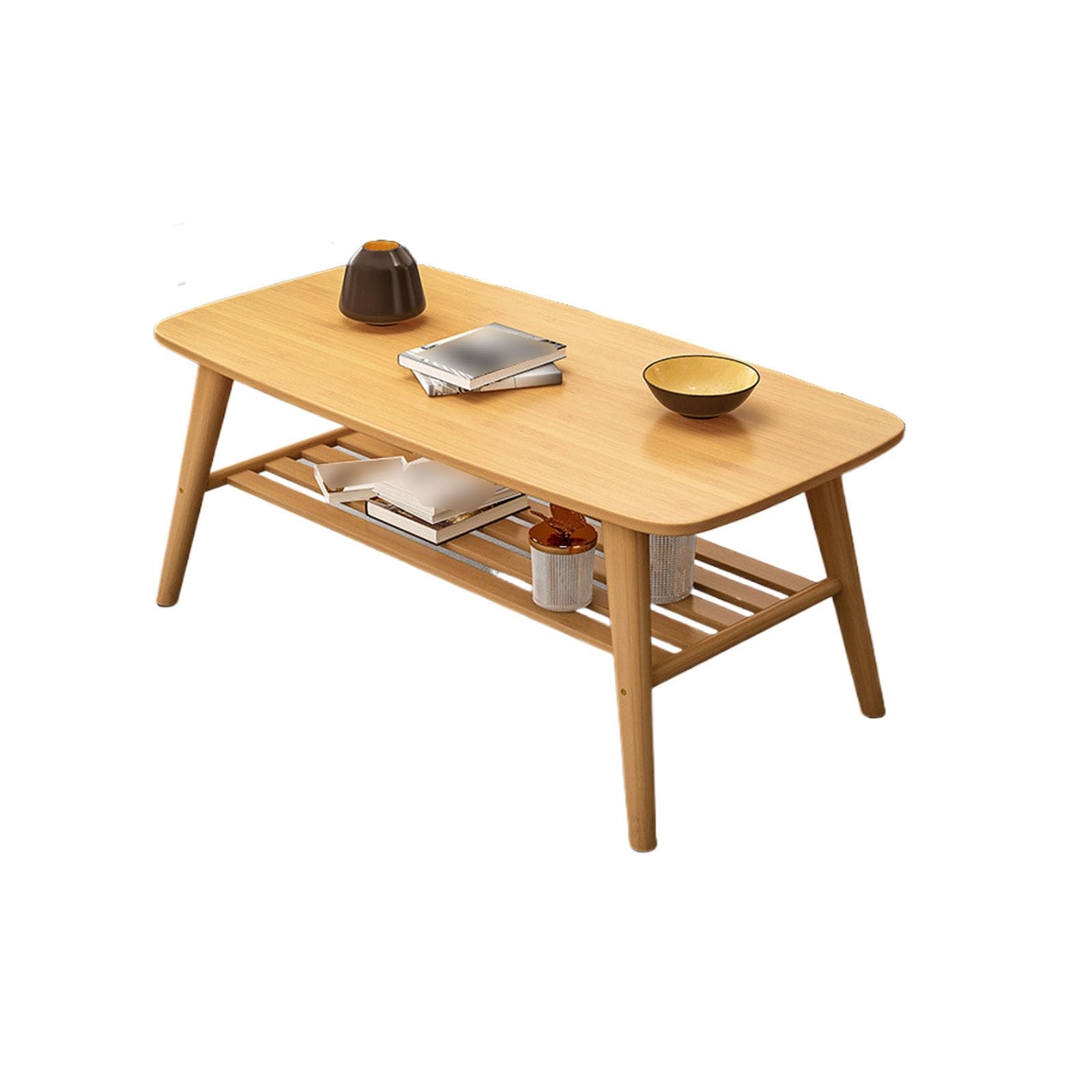 Table basse en bambou pour salon - Finition élégante 100 x 60 cm
