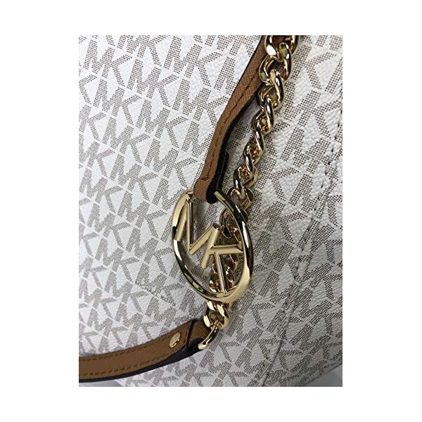 MICHAEL-Michael-Kors-Jet-Set-Travel-Large-Chain-Shoulder-Tote-bundled-with-Michael-Kors-Jet-Set-Travel-Trifold-Wallet Michael Kors MICHAEL Michael Kors Jet Set Travel Large Chain Shoulder Tote bundled Jet Set Travel Trifold Wallet (Signature Vanilla/Acorn)