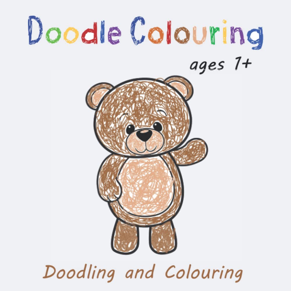 Doodle Colouring Book: My First Toddler Colouring book with 50 easy to colour images for creative girls and boys to learn first words
