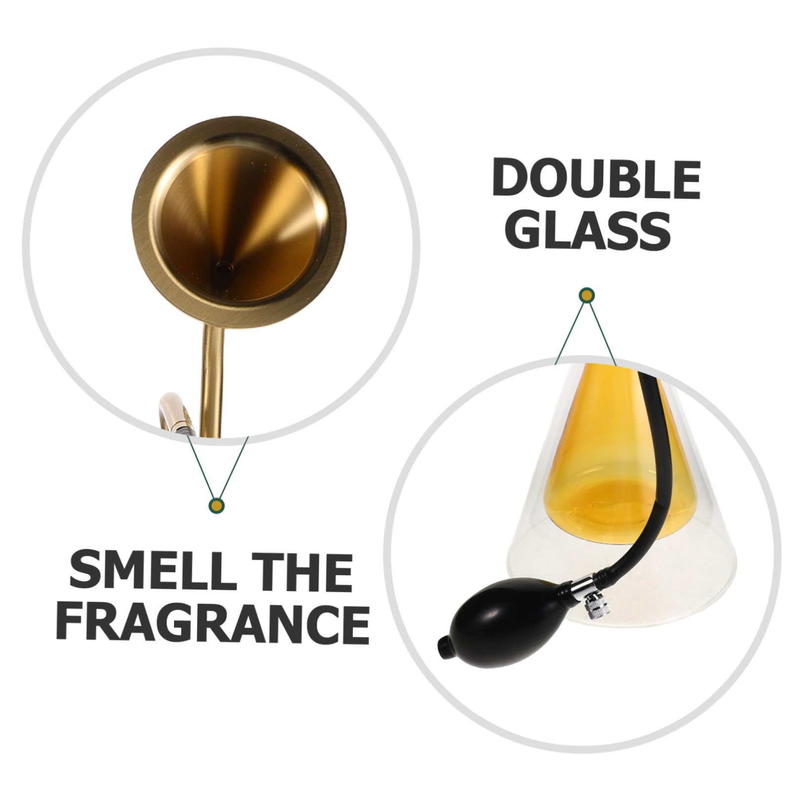Diffusore Oli Essenziali in Vetro a Doppia Parete, Bottiglia Aroma Tester | Oli Essenziali e Petali, Uso Casa e Spa, Leggero ed Elegante Colore Casuale