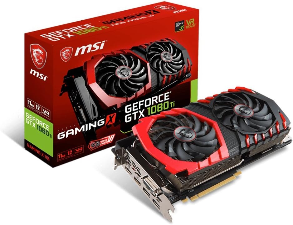 MSI GeForce GTX 1080 TI Gaming X 11G Scheda Grafica PCIE 3.0, 11 GB, GDDR5X 352 bit, 11.01 GHz, 1569 MHz, Nero