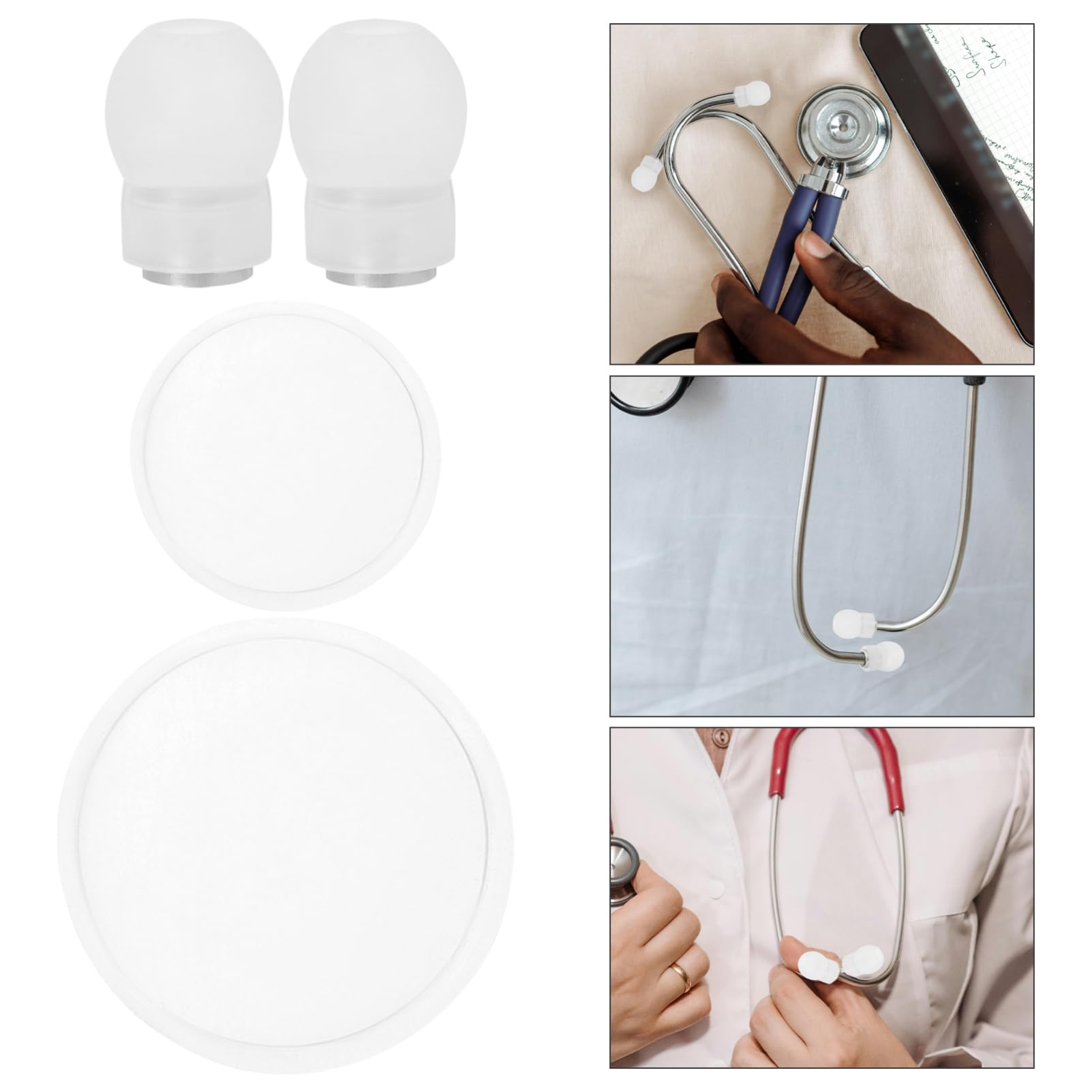 5 Set Di Punte Auricolari Di Ricambio Per Diaframma Per Accessori Di Ricambio Per Diaframma Copertura Per Pellicola Per Diaframma Parti Per Parti Di