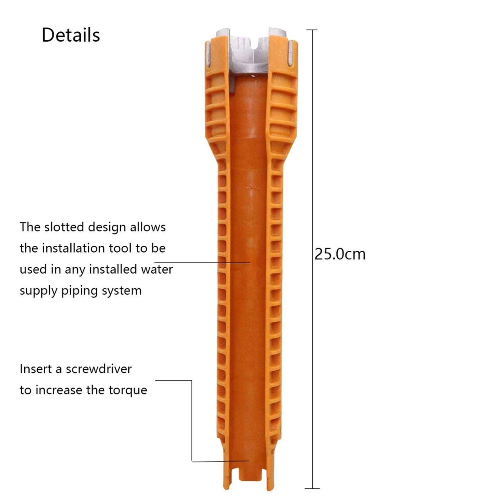 Narzędzie sprzętowe klucz hydrauliczny regulowany klucz do rur wodnych instalator zlewu bateria podwójna głowica klucz multitools 360 narzędzia ręczne klucze do rur wodnych
