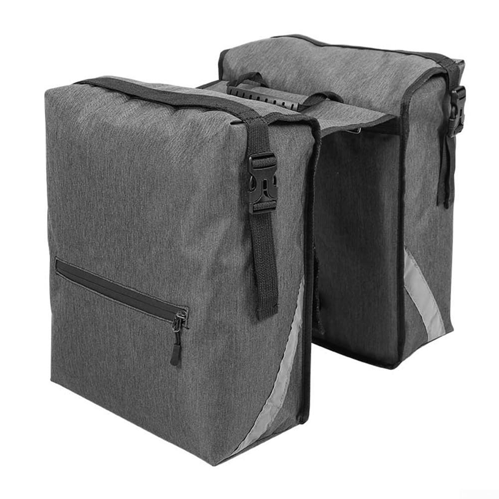 28L Bike Side Bags Waterproof Bike Panniers Waterproof Bike Rear Rack Bag Bike Rear Panniers For Cycling Traveling Commuting With Comfortable Carry Handles And Reflectivity