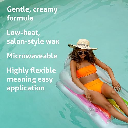 Miniatura 5 de Salon Wax 6.7 fl oz Cera profesional para depilación despegable para microondas para uso doméstico con resultados de calidad de salón