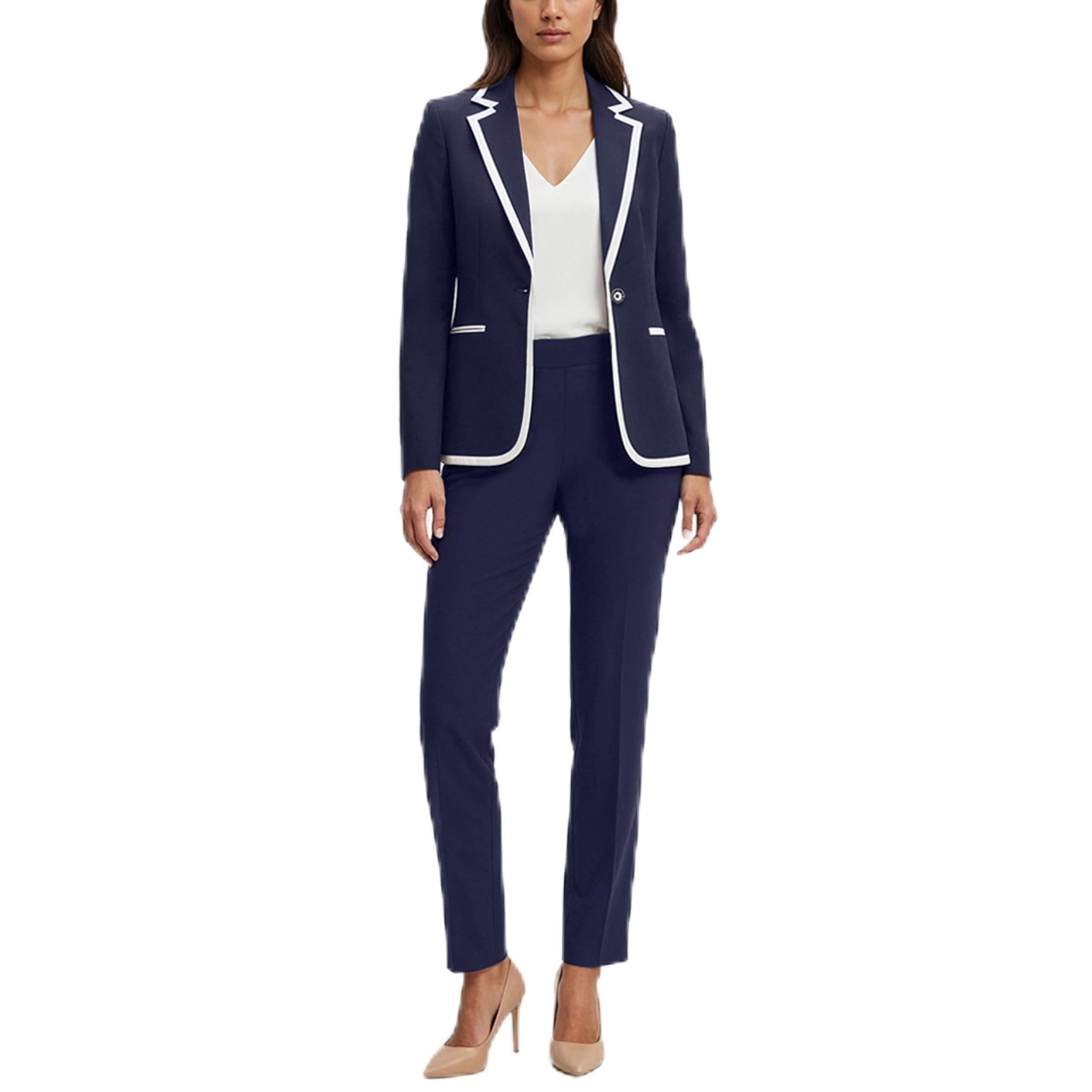 Le Suit Womens Jacket Pant Suit