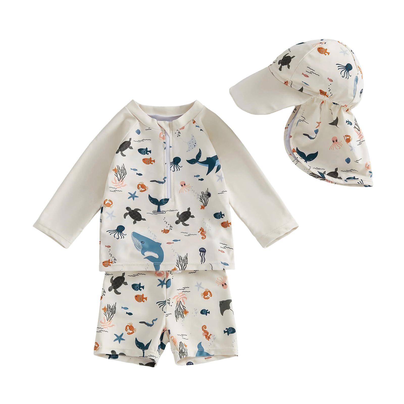 Costume Neonato Mare Costume Neonato Anti Uv Pantaloncini Bambino Maglietta Protezione Cappelli Bimba Piscina Bambina 8 Anni 5 Bimbo 1 Anno Maglia Neonata Costumino Cappello 3Y Da Bagno Cappellino