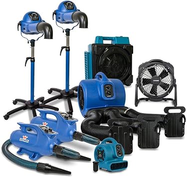 XPOWER CleanGroom Carbon-Free Pet Dryer/Air Mover Kit, Deluxe
