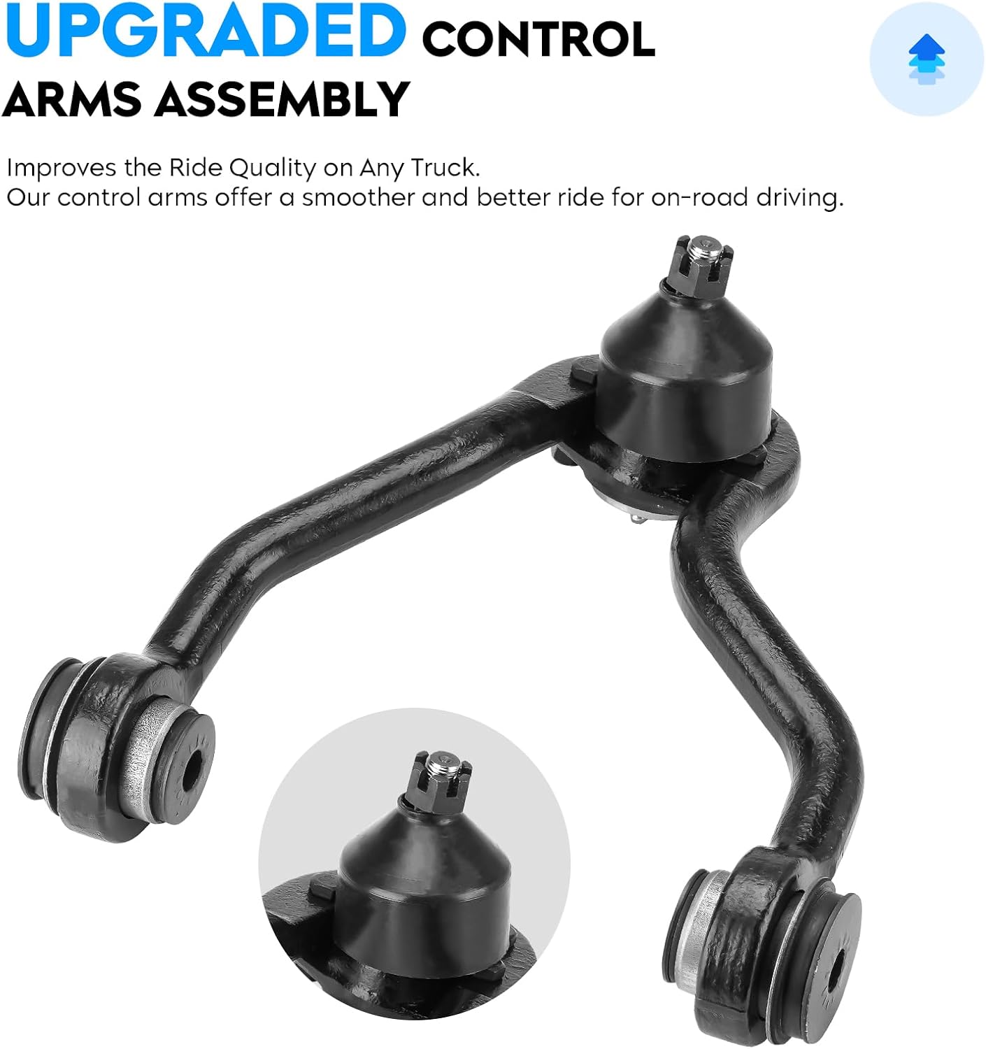 Front Upper Control Arm w/Ball Joint for 1999-2000 Cadillac Escalade, 1995-1999 Chevy Tahoe & GMC Yukon, 1995 K2500 Suburban, 2000 Tahoe & Yukon 5.7L, 4WD, Suspension Kit K620719 K620720 K6477 K80631