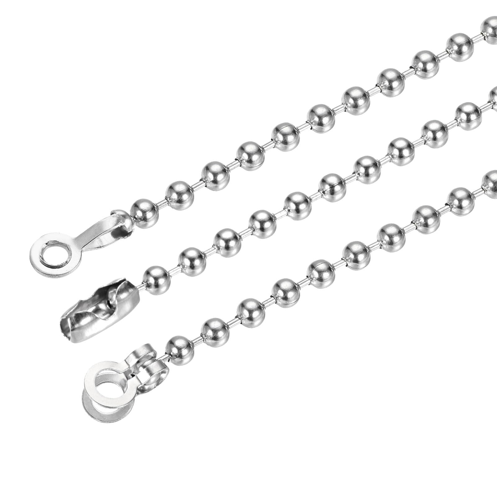 Amazon.com: uxcell Ball Chain Connector, 4mm 4.5mm Pull Loop Crimp