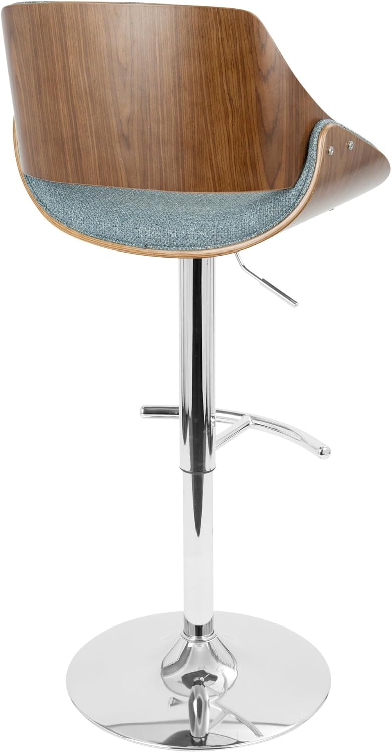 Grandview Gallery Fabrizzi Adjustable Bar Stool, Chrome Bar Stools, Bar Chairs, Swivel Bar Stools, Bar Stools Set of 2