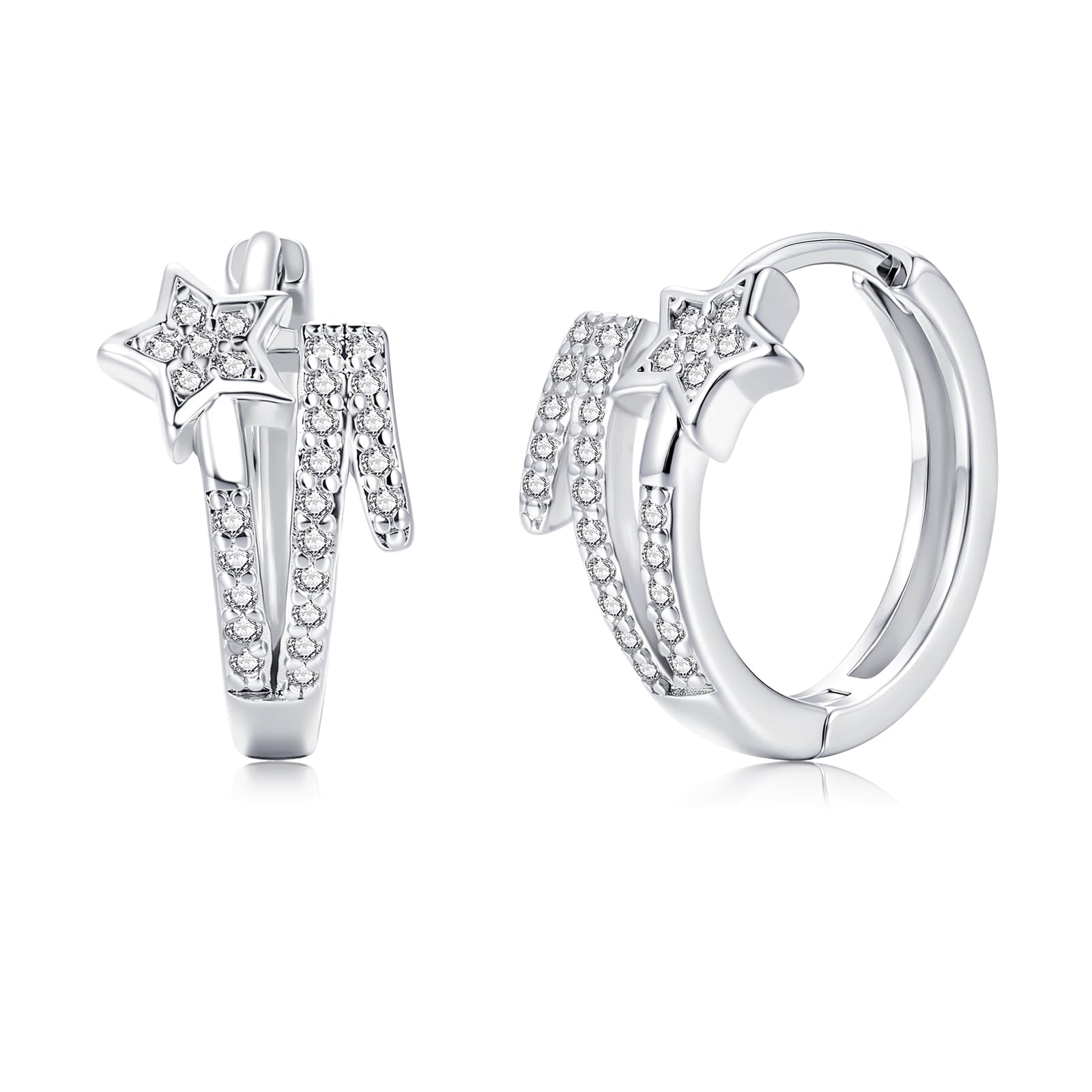 Loutade Ohrringe Gold, Hypoallergen 925 Sterling Silber Twis