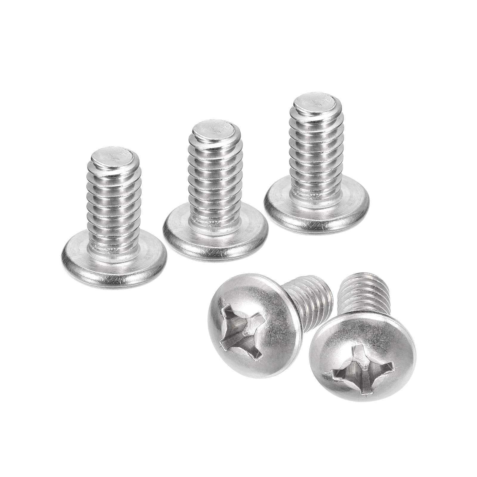 uxcell 1/4-20x1/2 Pan Head Machine Screws, 304 Stainless Steel 18-8 Screw, Phillips Drive, Fully Threaded, Bright Finish, Pack of 20