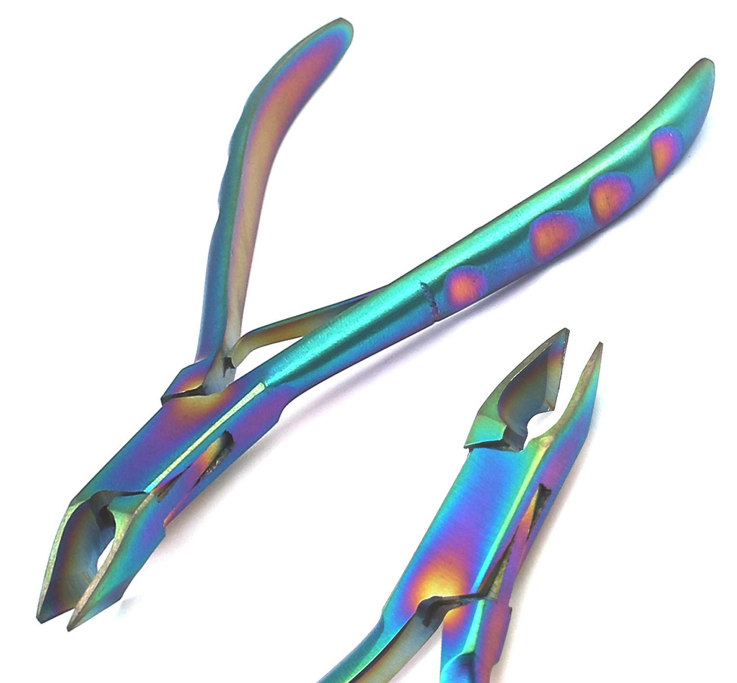 PRECISE CANADA: Titanium Coated Cuticle Nipper, Multi-Color, 4 INCH