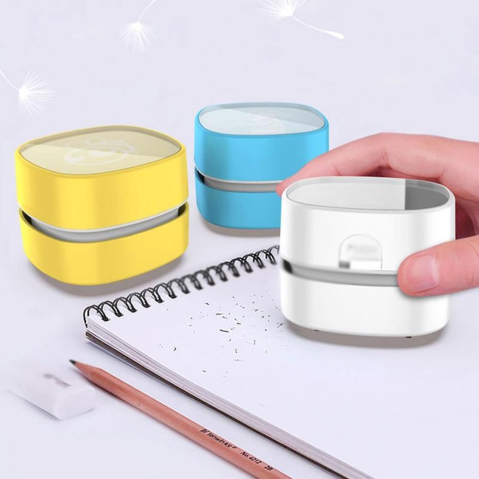 Handstaubsauger, Desktop-Staubsauger, tragbar, kabellos, für Tischkrümel, Staubkehrmaschine für Zuhause, Büro, Autos, Tastatur, wiederaufladbar über USB (Farbe: Grün)