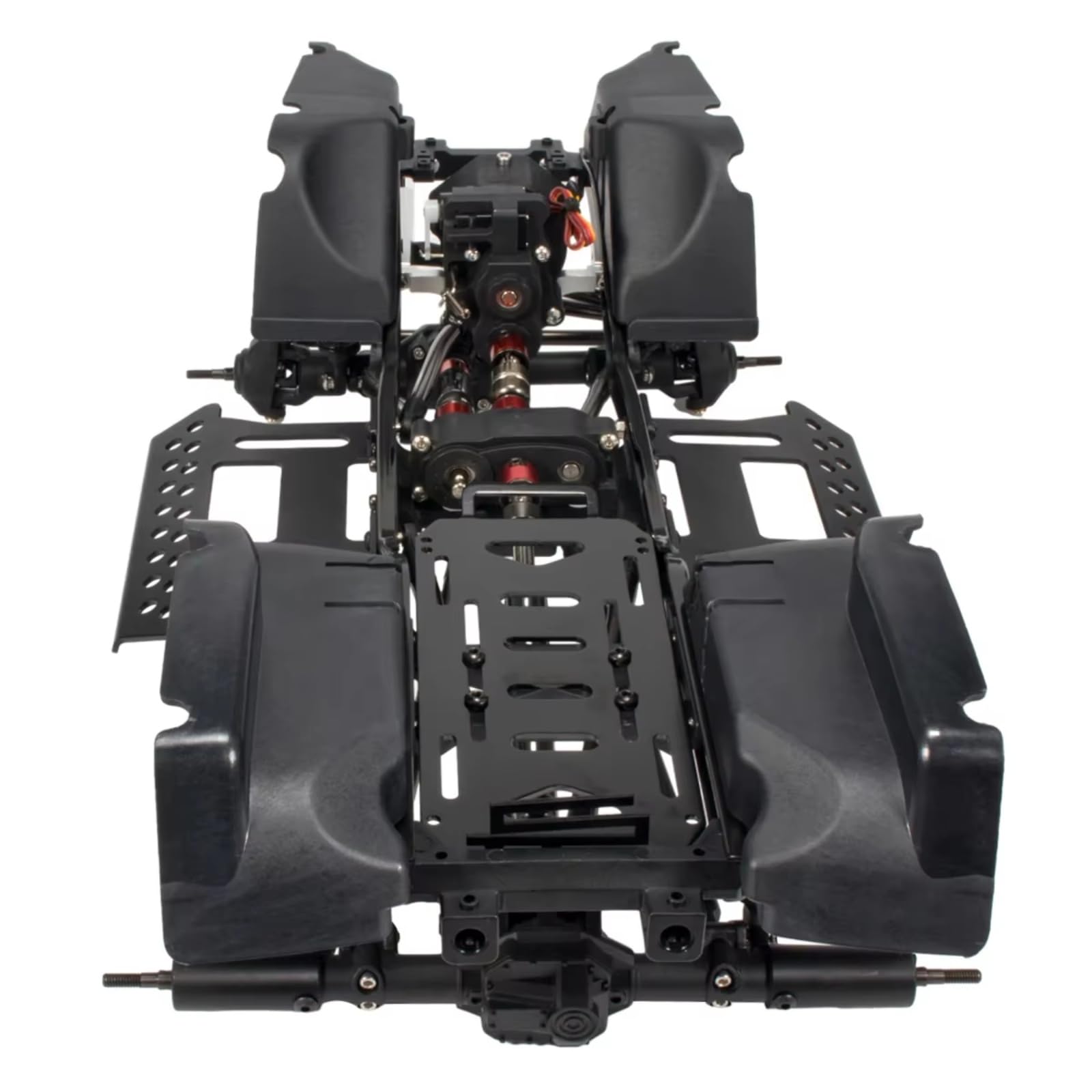 Compatible con Wrangler 313mm 1/10 Piezas De Trepador Control Remoto para Kit Chasis Engranaje Planetario 2 para Transmisión Velocidad, Guardabarros Deslizantes Maquetas