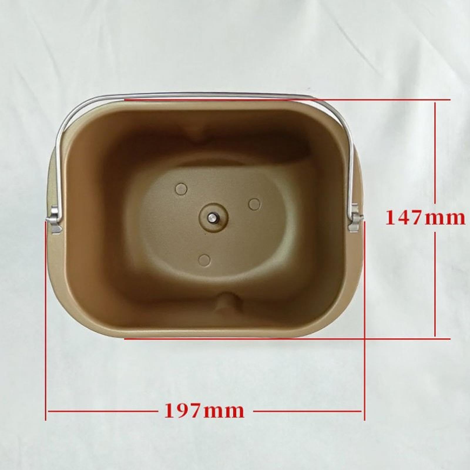 Cubeta Interior Rectangular para Máquina de Pan, para Uso Comercial en Cocinas Y para Mezclar