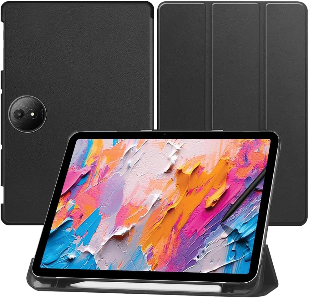 [NSFN] for TCL NXTPaper 11 Plus Tablet Case,TCL Tablet 11.5Inch Case, Ultra Thin, Protective Case, Trifold, Magnetic Closure, Stand, Shockproof, Ultra Lightweight, with Pencil Holder, Black