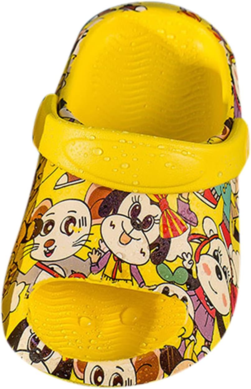 Baby Sandals Kids Toddler Cartoon Animal Cute Slippers Baby Non-Slip Boys Girls Shoes Baby Toddler (Yellow, 4.5-5Years)