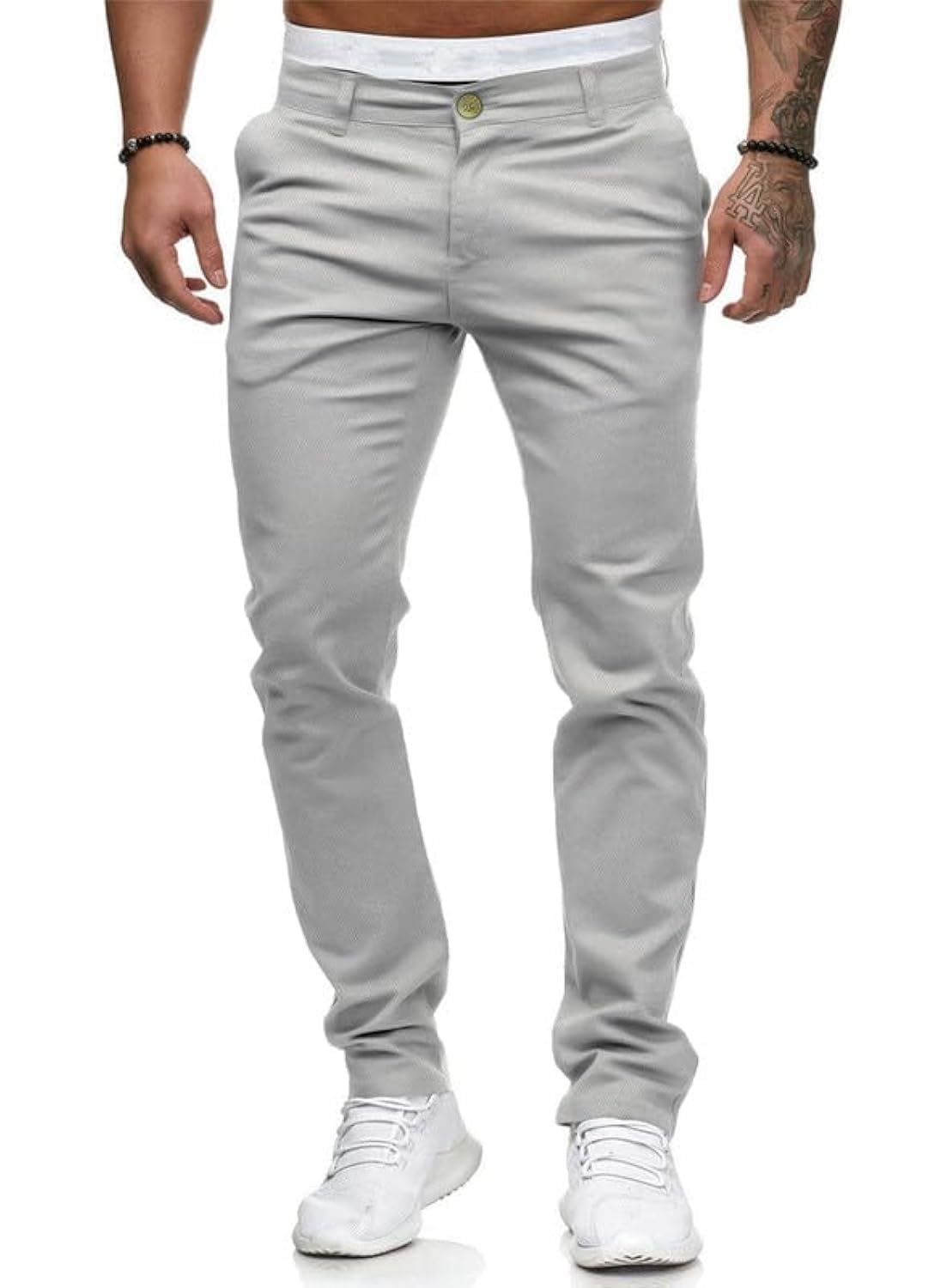 Men Skinny Slim Fit Casual Jeans Dyeing Stretch Straight Fashion Denim Pants