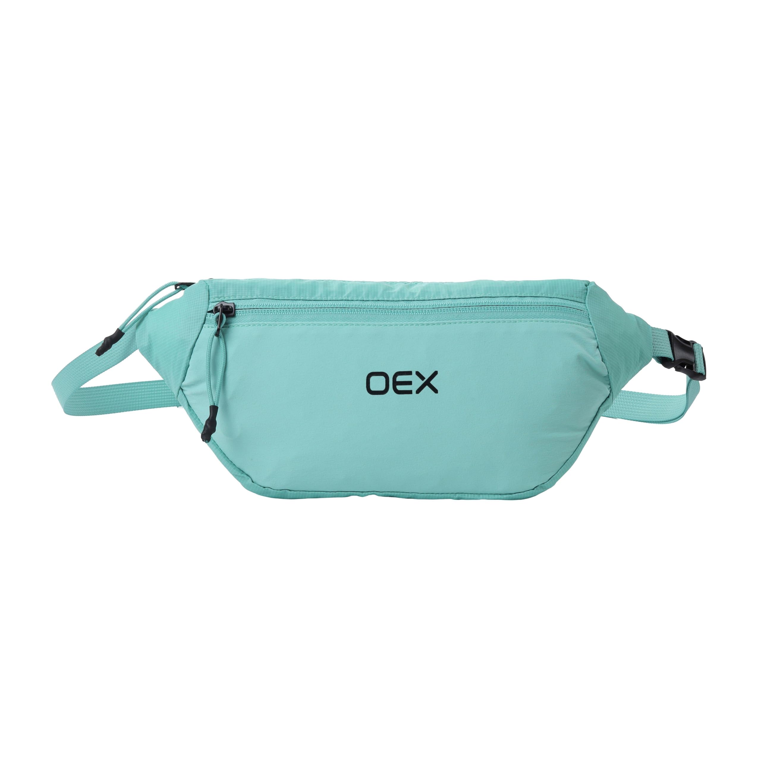 OEX Vallo Belt Pack, 2L, Polyamide Ripstop, Adjustable Waist Strap, Two Zipped Pockets, for Hiking, Trail Running, and Travel, 32x12x3cm (Blue)