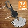 DELSWIN Retractable Key Chain Key-Rings - Heavy Duty Key Holder Belt Clip with Multitool Carabiner, Keychain Lanyard Badge Reels (Pack of 3)