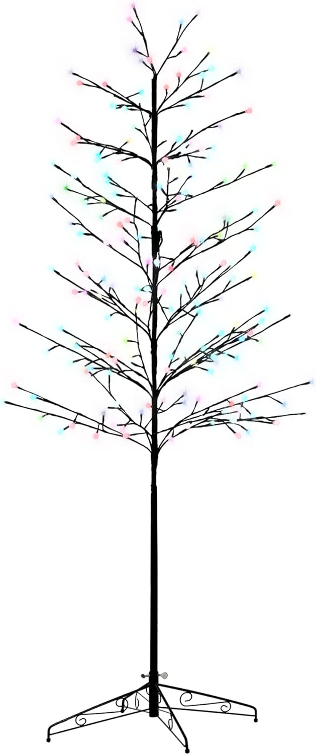 6ft Artificial Tree Light with 180 Colour LED Light for Home