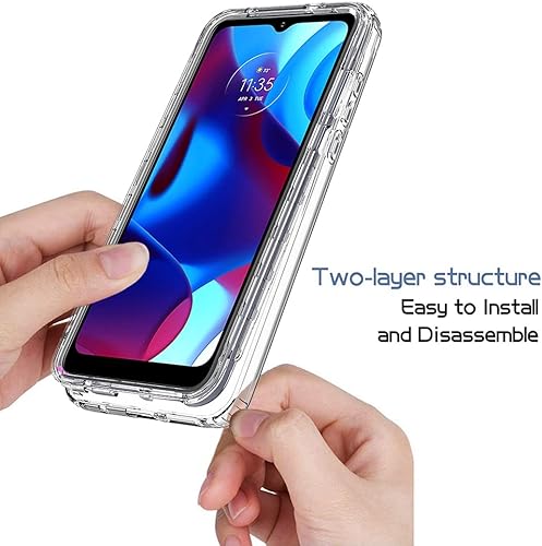 Miniatura 4 de Funda para teléfono Moto G Pure  Motorola G Pure 2021 con protector de pantalla de vidrio templado, carcasa protectora de cuerpo completo