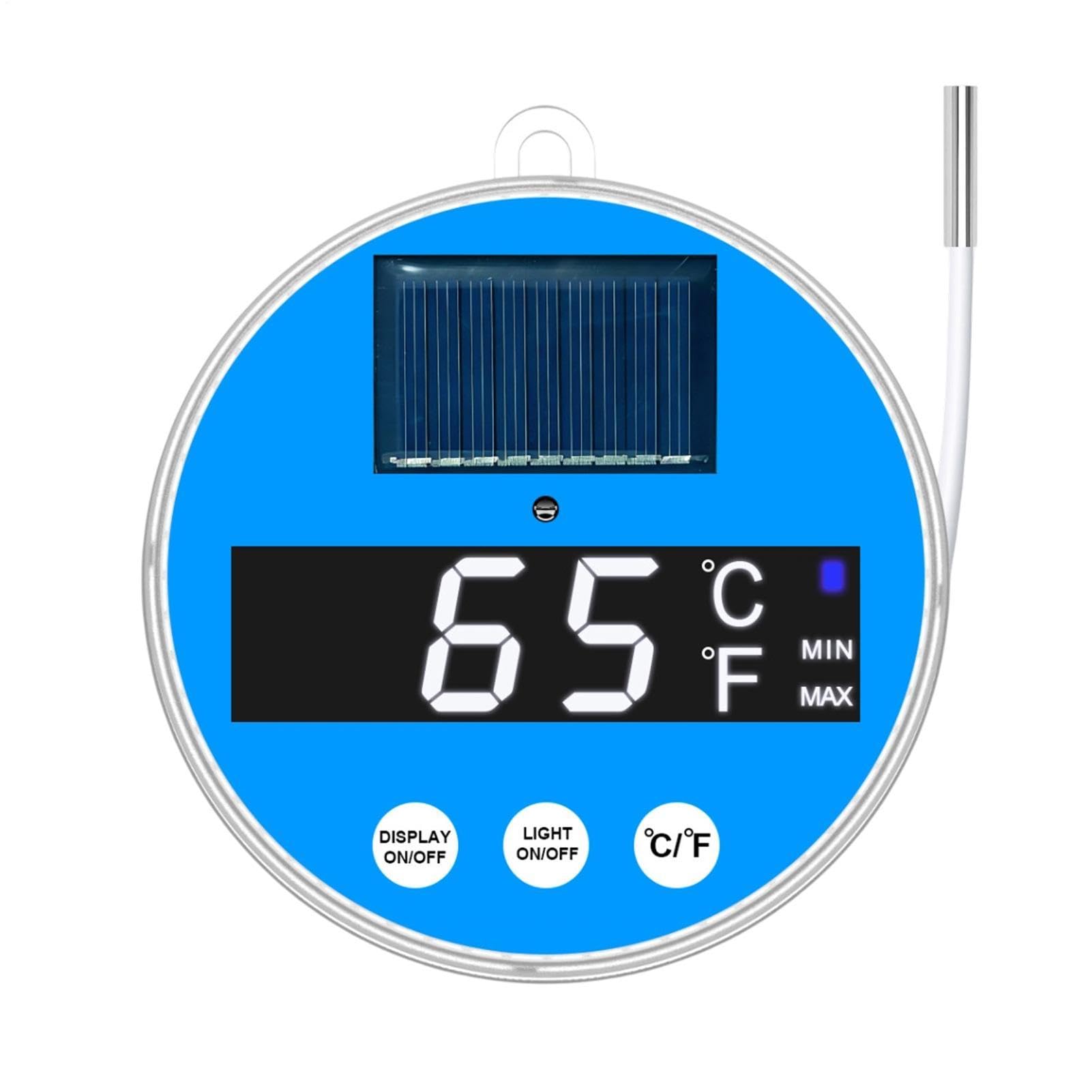 Termometro Piscina Digitale Solare Display LCD Di Precisione Digitale | Monitor Temperatura Laghetto Con Grandi Numeri Per Laghetto Spa Bagno Freddo Casa Esterno Giardino
