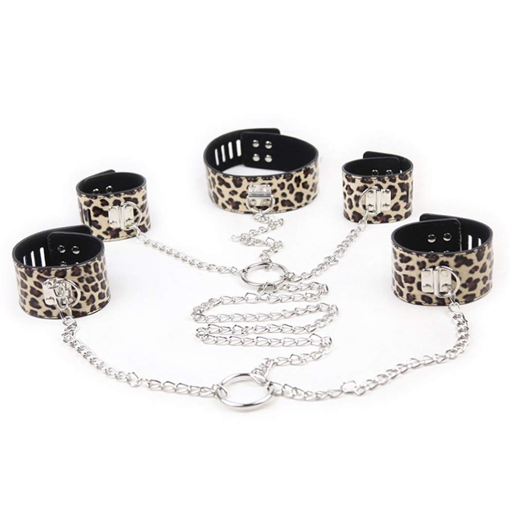Kit BDSM En Cuir PU Pour Couples - Harnais, Menottes Et Sangles Ajustables Noir - Neuf