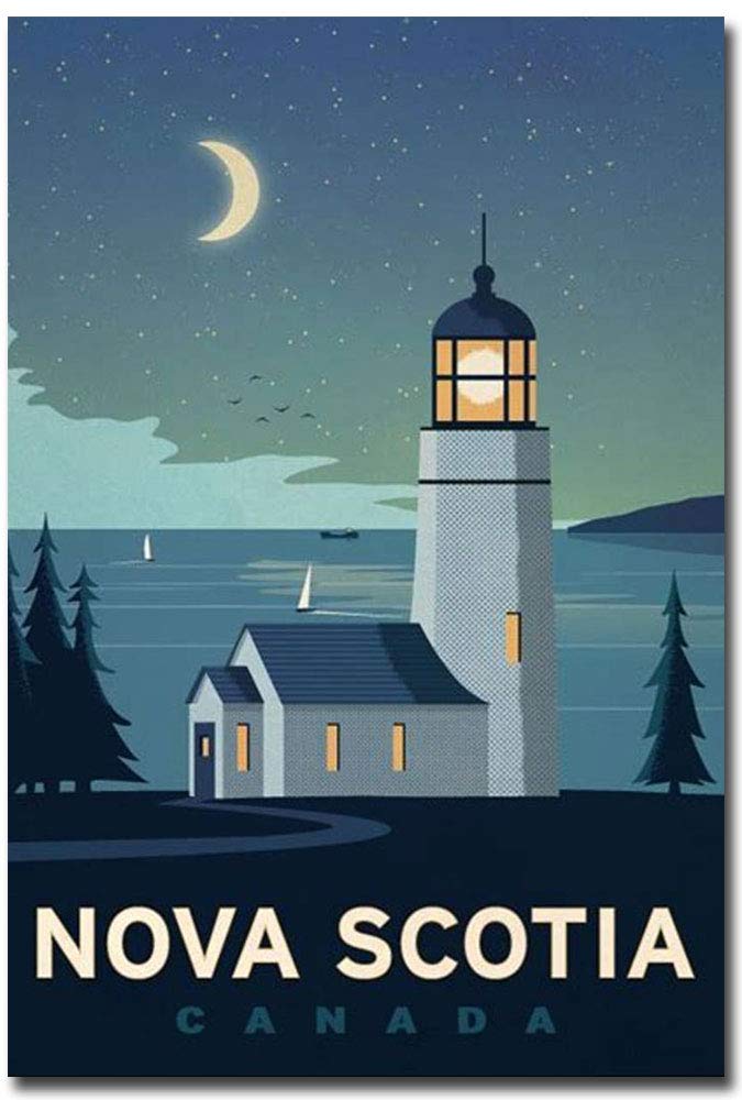 Nova Scotia Canada Travel Art Refrigerator Magnet Size 2.5" x 3.5"