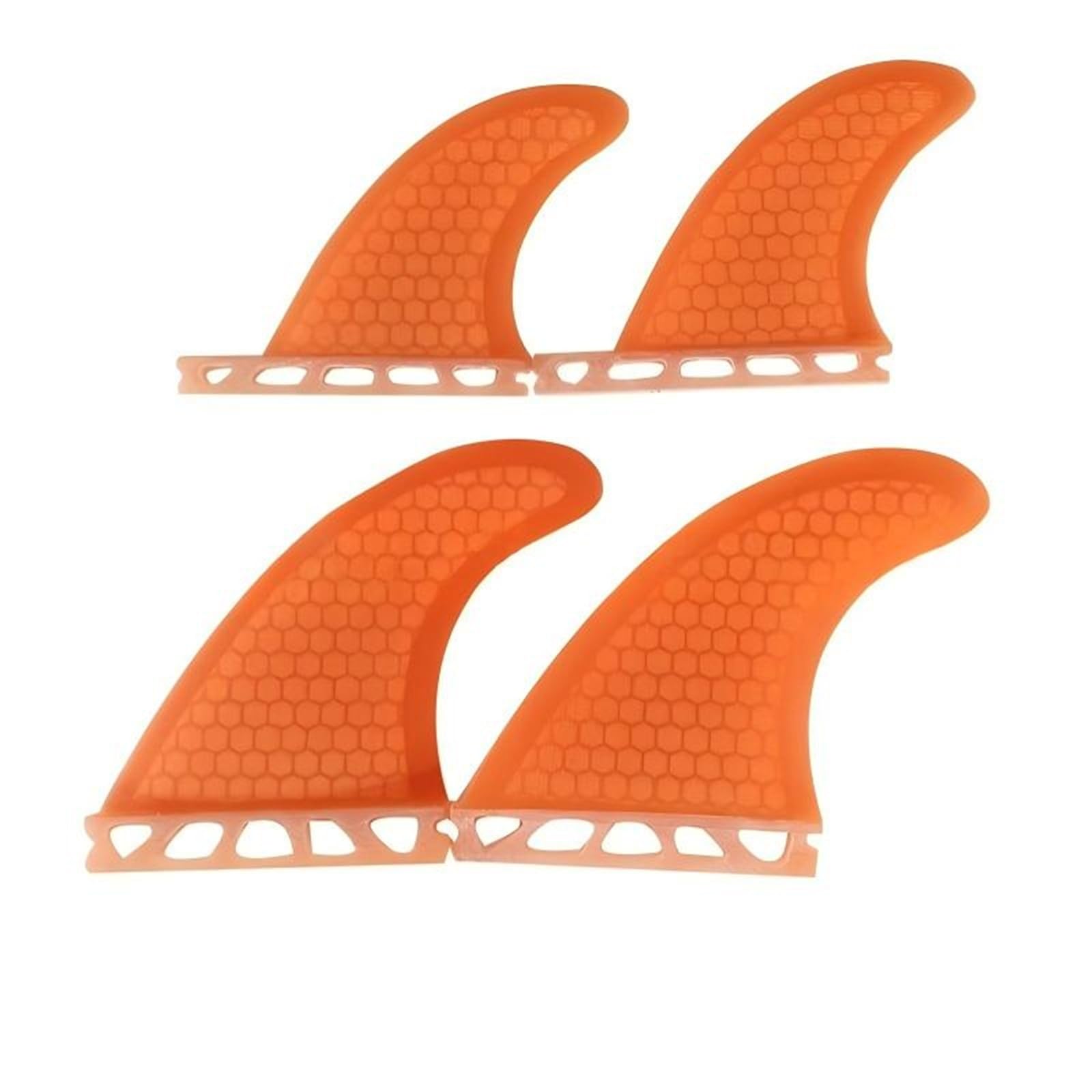 MKHQST Surfboard fin Quad Surfboard Fins G3 + GL/G5 + GL Honeycomb Quilhas Thruster Single Tabs, Fibreglass Surfing Fin 4
