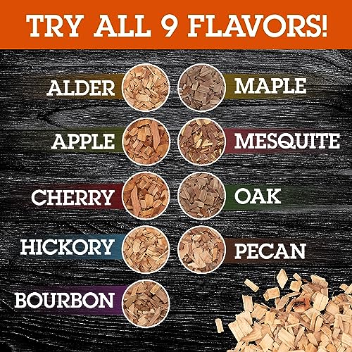 Camerons All Natural Wood Chips for Smoker, 3 Pack Variety - Apple, Cherry, Hickory - 260 Cu in Bag, Approx 2lbs ea - Kiln Dried Coarse BBQ Grill Wood Chips for Smoking - Barbecue Xmas Grilling Gifts - Thumbnail 2
