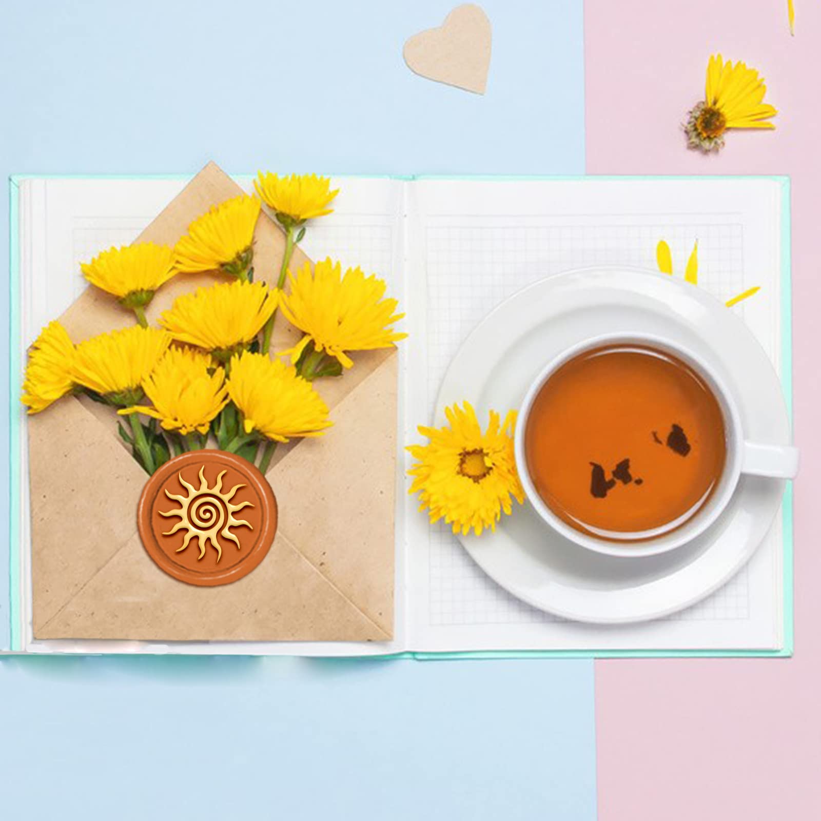 Sceau De Cire Tampon Dessin Éléphant Cire À Cacheter Tampon 30Mm Tête En Laiton Amovible Timbre